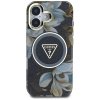 Etui Guess Glitter Flowers Triangle      Buttons MagSafe do iPhone 16 czarny